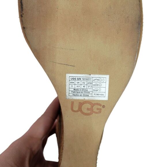 UGG Australia Espadrille Fitche Wedge Sandals (Size 11) - Picture 7 of 12